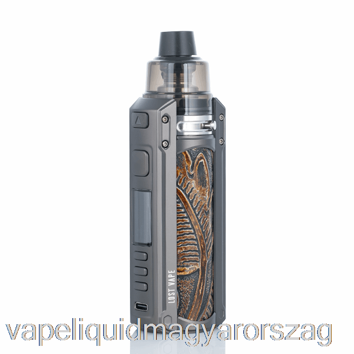 Elveszett Vape Ursa Quest 100w Pod Mod Kit Gunmetal / Ukiran Bőr Vape Toll